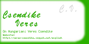 csendike veres business card